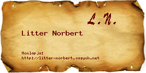 Litter Norbert névjegykártya