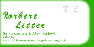 norbert litter business card